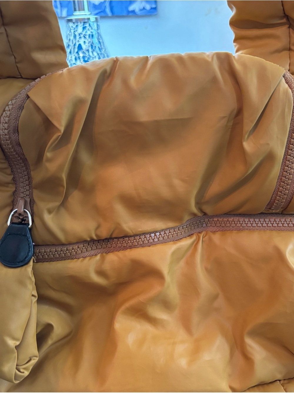 See by Chloé Joyrider Puffy Nylon Tote Bag - Saffron Yellow (with Sheep Charm!) - Picture 9 of 16